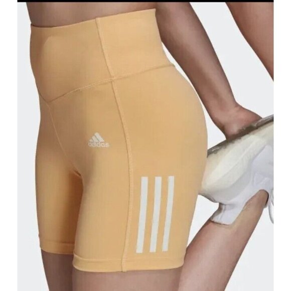 Adidas Womens Training Tights HT3481 Pulse Amber Orange Size XS Extra Small - Picture 2 of 3